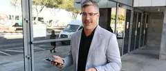 David Monte entrando en los juzgados de Arrecife.