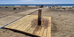 Imagen de la playa de Los Pocillos.