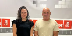 Imagen de los dos concejales que tiene el PSOE en Tinajo. 