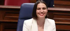 Migdalia Mach&iacute;n este martes en su esca&ntilde;o del Parlamento de Canarias