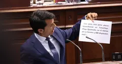 Marcos Bergaz (PSOE) este mi&eacute;rcoles en pleno del Parlamento de Canarias.