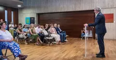 Fernando Clavijo este jueves explicando el proyecto.