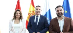 Mar&iacute;a Jes&uacute;s Tovar, Oswaldo Betancort y Jes&uacute;s Mach&iacute;n Tav&iacute;o.