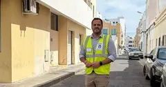 El alcalde este jueves en la zona donde se va a realizar la obra.