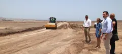Trabajos en la carretera de Papagayo.