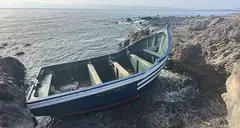 Imagen de la patera que lleg&oacute; esta semana al norte de la Isla