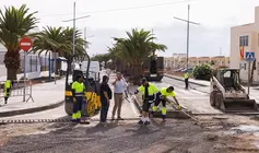 El alcalde realizando un seguimiento a las obras.