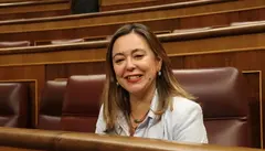 Mar&iacute;a Dolores Corujo en su esca&ntilde;o del Congreso de los Diputados.