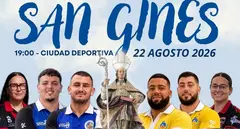 Cartel promocional de las luchas por las fiestas de San Gin&eacute;s.