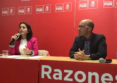 Vanesa Cabrera en una rueda de prensa.