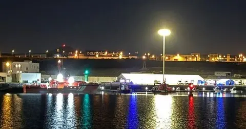 Imagen de la zona donde desembarcan a los inmigrantes en Arrecife.