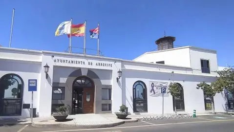 Fachada del Ayuntamiento de Arrecife. 