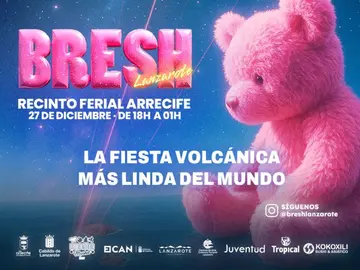 Cartel de la fiesta que tendr&aacute; lugar en el Recinto Ferial de Arrecife.