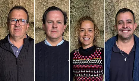 Manuel Peraza, Santiago Pad&iacute;n, Karliana Aguilera y Omar Vi&ntilde;a.