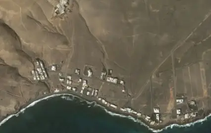 Imagen a&eacute;rea de Playa Quemada, en Yaiza.