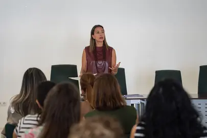 Maite Corujo durante un evento del Ayuntamiento de Arrecife 
