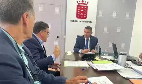 Oswaldo Betancort, Domingo Cejas y Manuel Miranda.