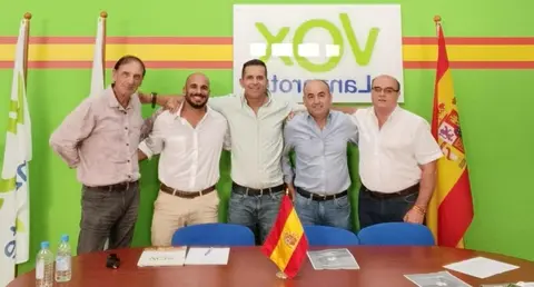El nuevo equipo que dirigir&aacute; VOX en Lanzarote con Yonatan Arrocha en el centro