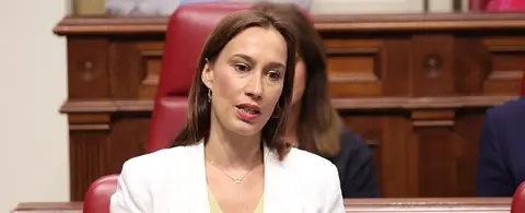 Nira Fierro en el Parlamento de Canarias.