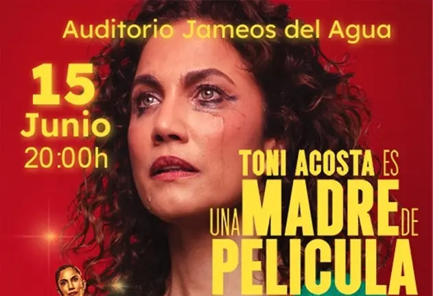 Cartel promocional de la actuación de la actriz y humorista Toni Acosta.