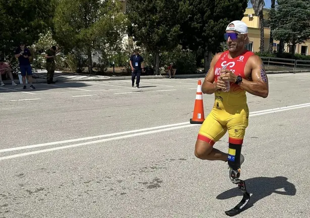 Lionel Morales en la prueba de Italia.