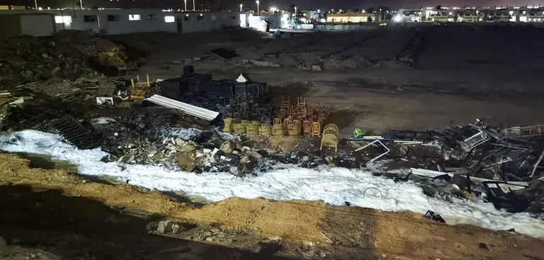 Imagen de cómo quedó el lugar tras la intervención de los bomberos.