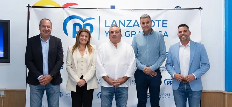 Imagen de los cinco consejeros que tiene el PP en el Cabildo de Lanzarote