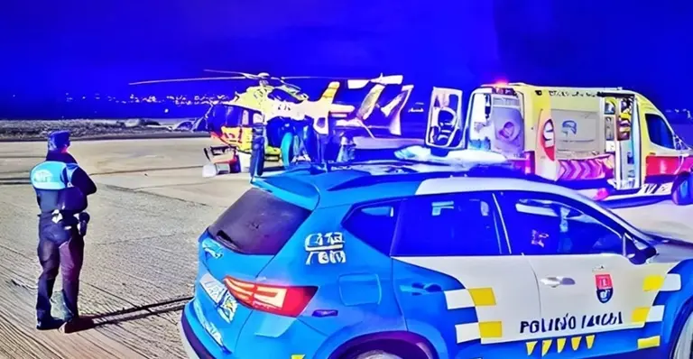 La Policía Local de Arrecife monta un dispositivo para evacuar un enfermo en situación grave