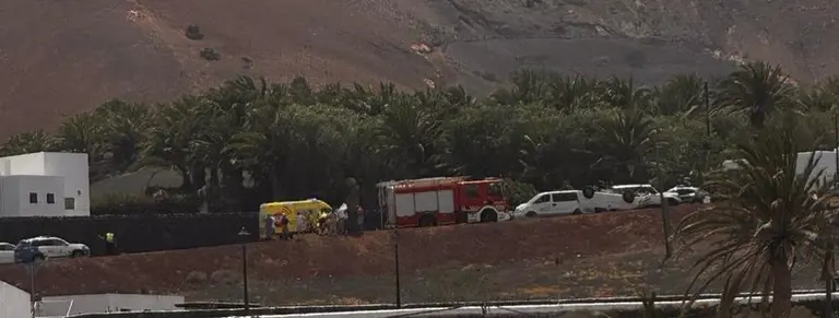 Imagen del accidente desde el pueblo de Uga