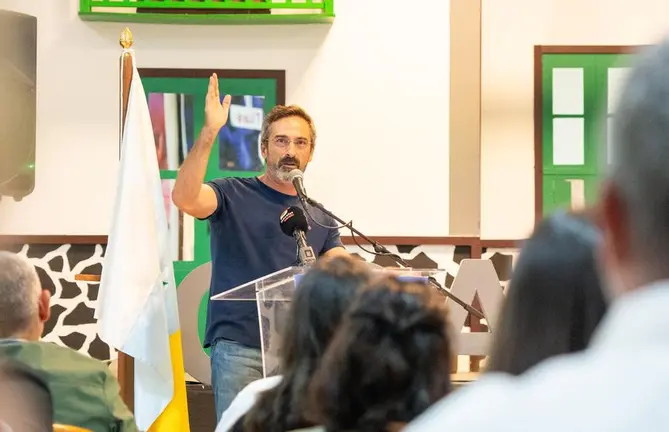 Pedro San Gin&eacute;s en un acto de CC.