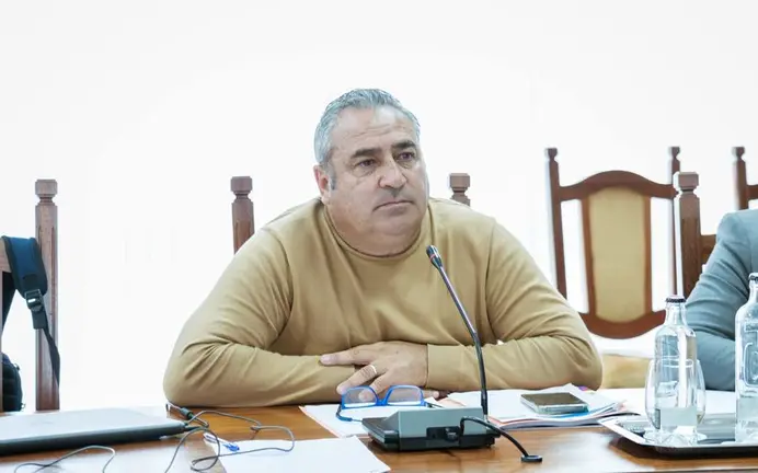 Ángel Vázquez este viernes en el pleno del Cabildo.
