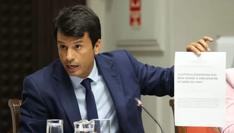 Marcos Bergaz durante su intervención parlamentaria