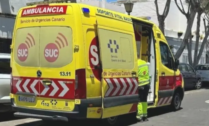Imagen de archivo de una ambulancia del SUC trabajando en Arrecife.