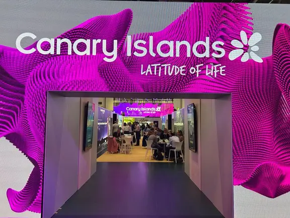 Parte del stand de las Islas Canarias en la World Travel Market.