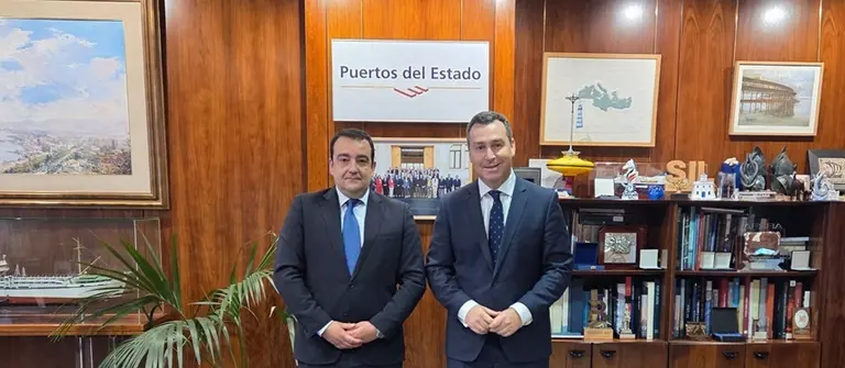 José Valle con el presidente de Puertos del Estado.