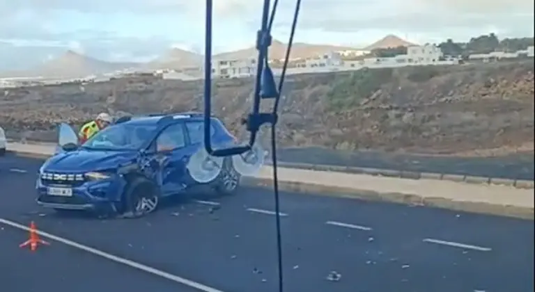 Veh&iacute;culo implicado en el accidente.