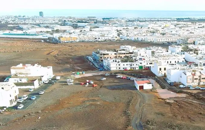 Imagen área del barrio de Argana Alta, uno de los más afectados por los cortes del suministro del agua en estas Navidades.