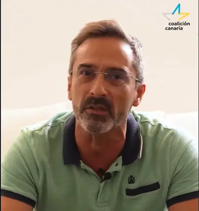 Pedro San Gin&eacute;s en un v&iacute;deo de Coalici&oacute;n Canaria.