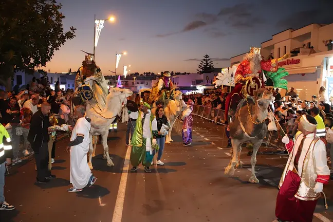 Cabalgata de reyes en Playa Blanca.