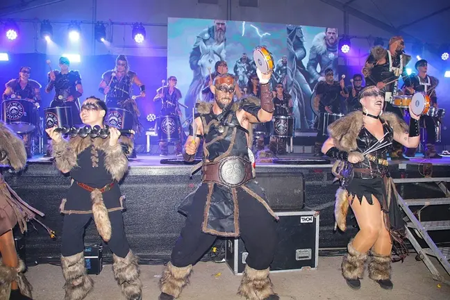 El grupo Ritmos del Sur durante la presentaci&oacute;n del Carnaval de Yaiza.