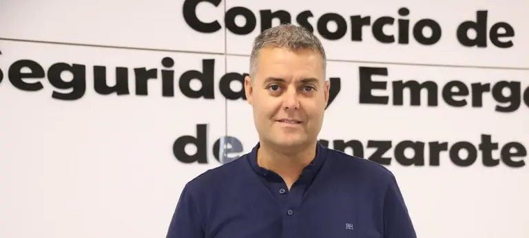 Francisco Javier Aparicio en la sede del Consorcio de Seguridad y Emergencias de Lanzarote. 