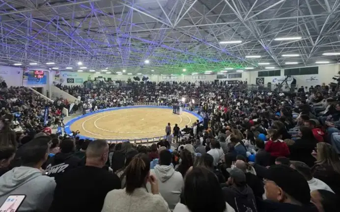 Imagen del terrero de Tinajo el d&iacute;a de la final en la que se levant&oacute; la pol&eacute;mica por los controles antidopaje.