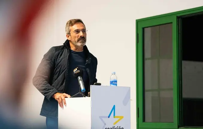Pedro San Gin&eacute;s en un acto de Coalici&oacute;n Canaria