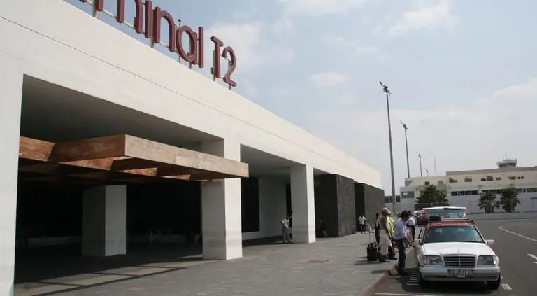 Imagen de la terminal de vuelos interinsulares de Lanzarote.