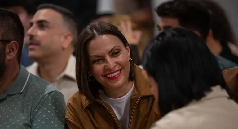 Migdalia Mach&iacute;n en un encuentro de Coalici&oacute;n Canaria en Lanzarote