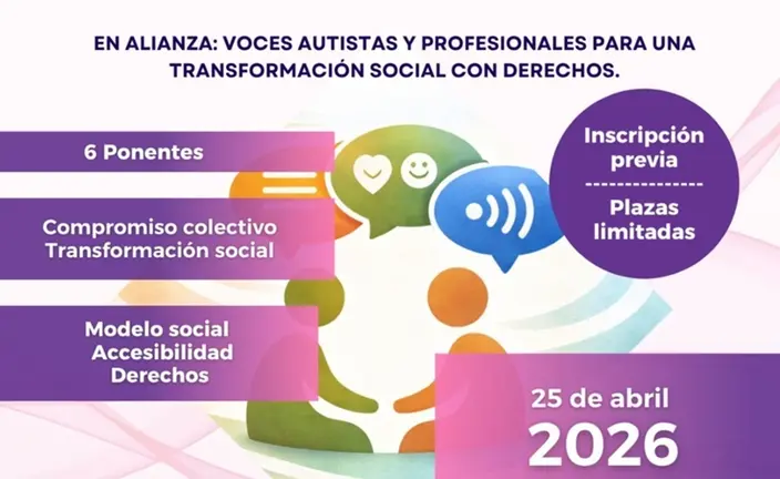 Cartel del III Congreso de Autismo centrado en derechos, neurodiversidad y transformaci&oacute;n social.