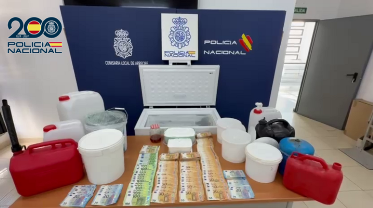 Material incautado en una vivienda de Tah&iacute;che.
