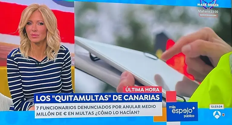 Pantallazo del momento en el que la periodista Susana Grisso abord&oacute; el asunto.