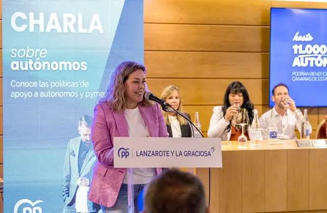 La presidenta PP Lanzarote Astrid P&eacute;rez.