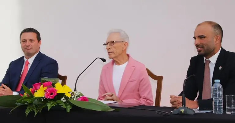 El pregonero junto a &Oacute;scar Noda y Daniel Medina